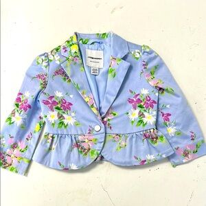 Janie & Jack Easter Roses Peplum Blazer 12-18